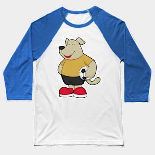 Dog as Soccer player with Soccer ball Baseball T-Shirt